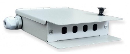 Caja mural metálica fibra óptica para 4 ST simplex