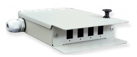 Caja mural metálica fibra óptica para 4 SC simplex / LC dúplex