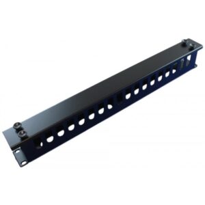 Panel pasacables rack 1U con tapa