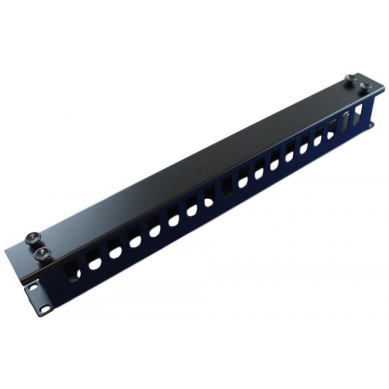 Panel pasacables rack 1U con tapa